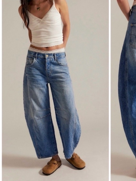 We The Free Pants - NWT Free People We the Free Women’s 26 Good Luck Mid Rise Barrel Leg Jeans